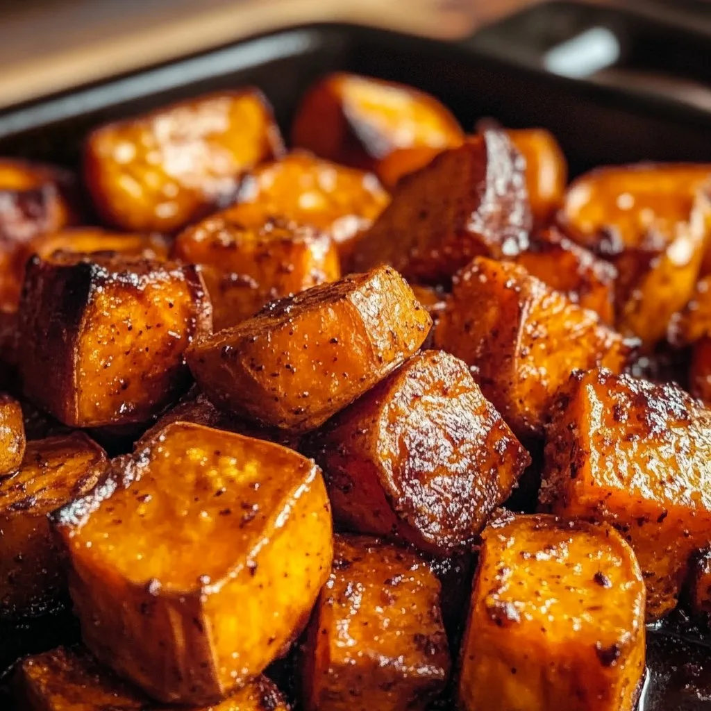 Roasted Sweet Potatoes with Maple Glaze