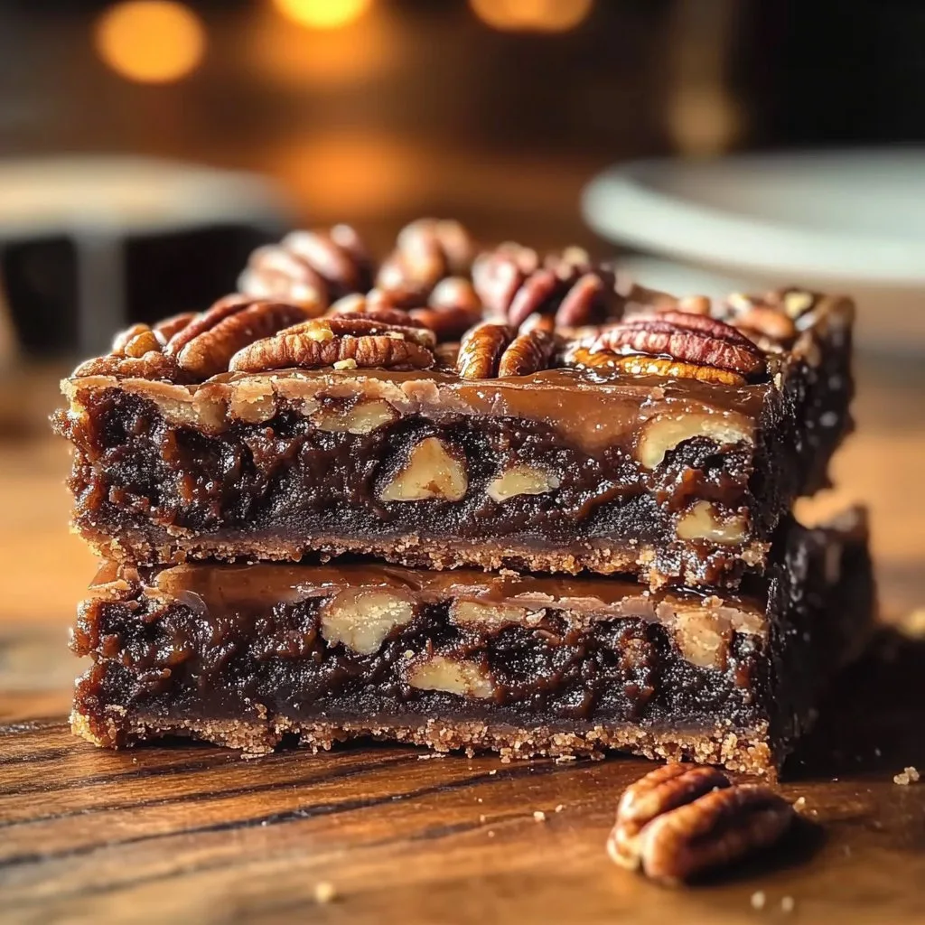 Brownie Pecan Pie Bars