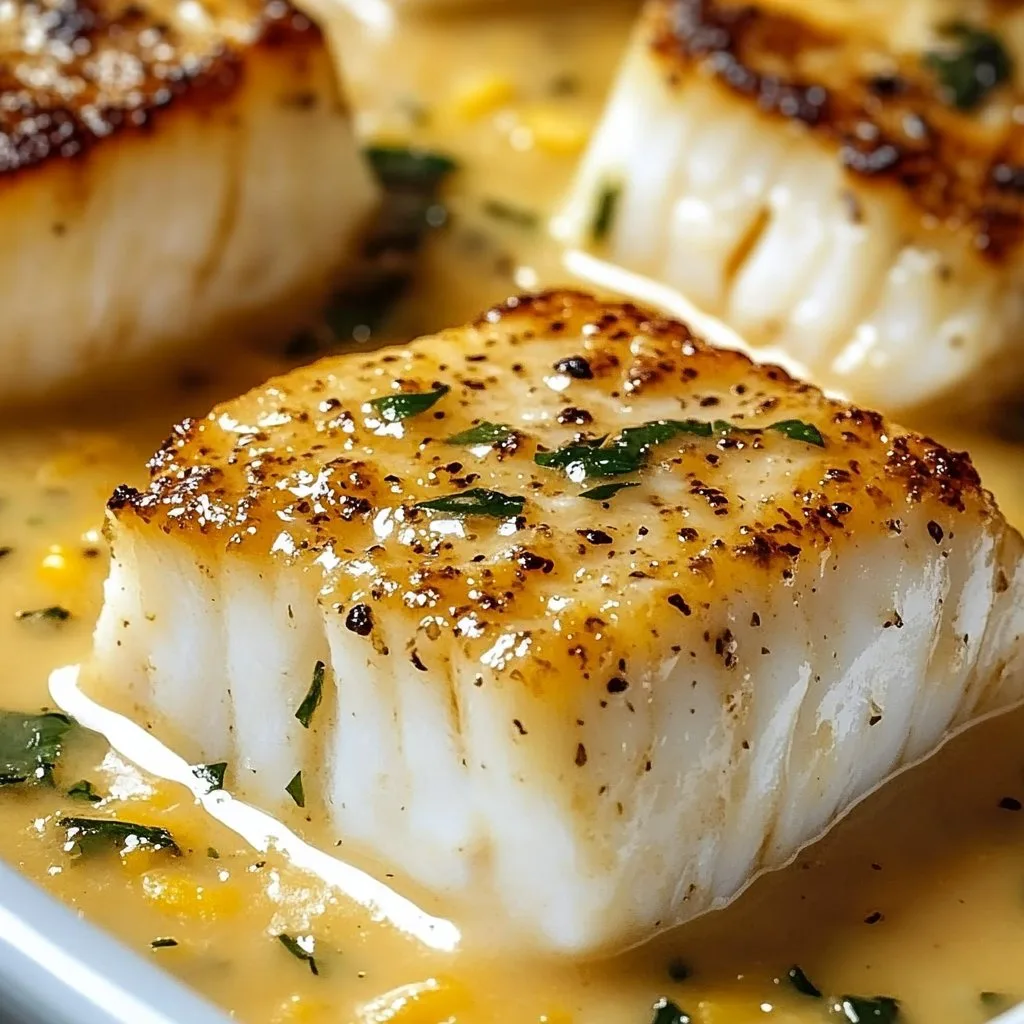 Baked Cod in Coconut Lemon Cream Sauce for Busy Weeknights