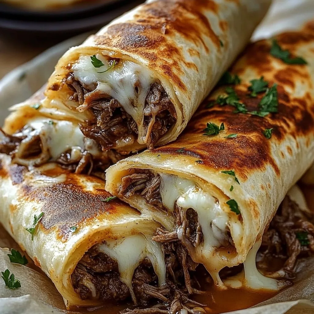 French Dip Tortilla Roll Ups