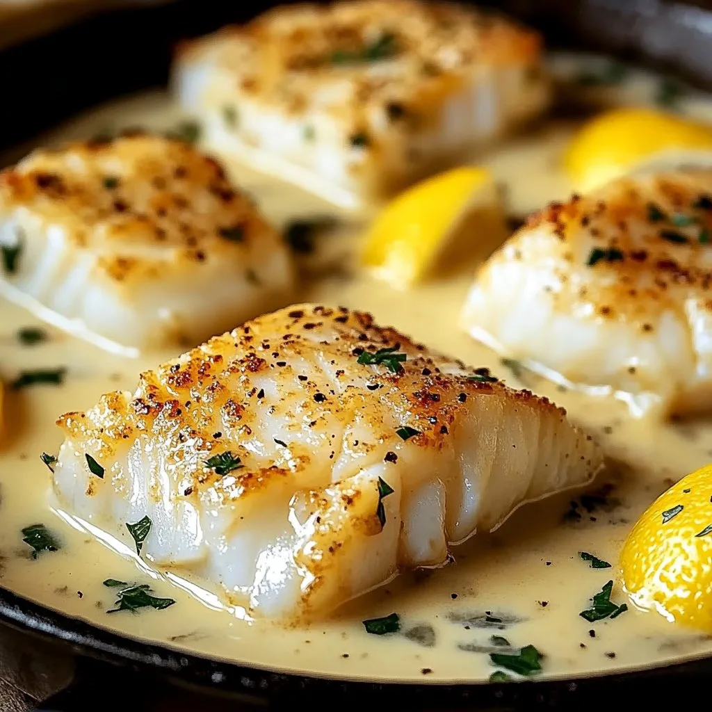 Baked Cod in Coconut Lemon Cream Sauce for Busy Weeknights