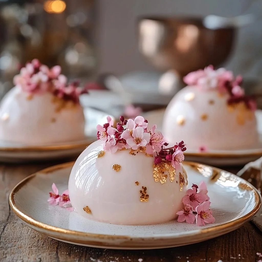 Cherry Blossom Mousse Domes
