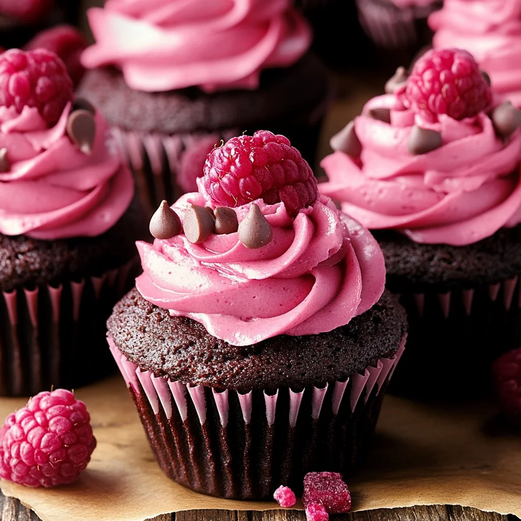 Chocolate Raspberry Cupcakes