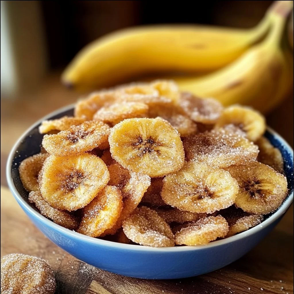 Cinnamon-Sugar Air Fryer Banana Chips