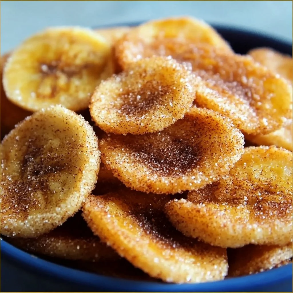 Cinnamon-Sugar Air Fryer Banana Chips