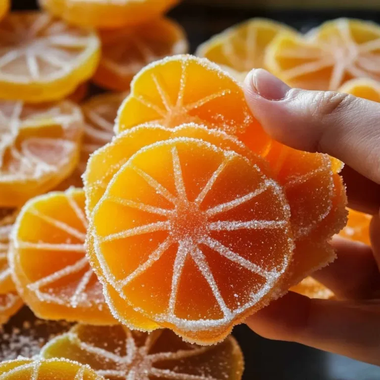 A bowl of classic homemade orange candy made from fresh oranges.