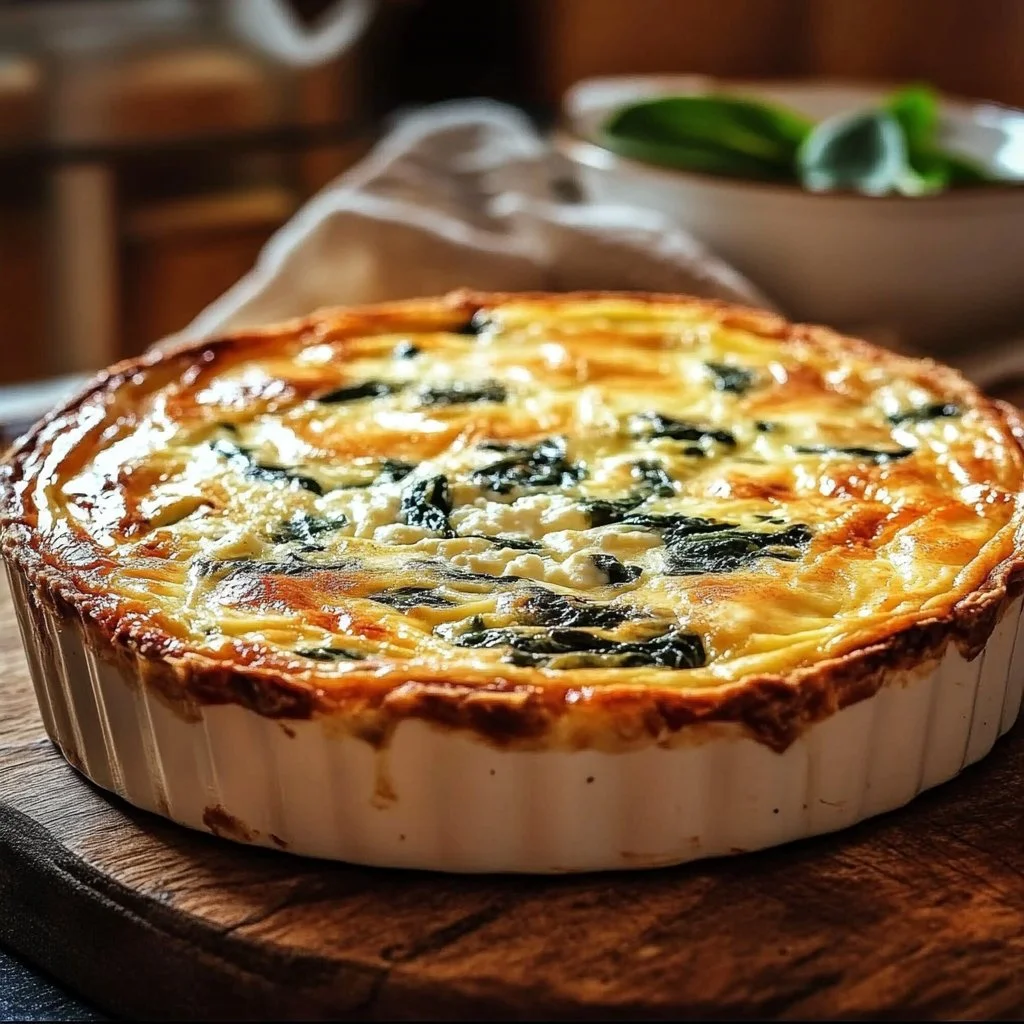 Cottage Cheese and Spinach Crustless Quiche