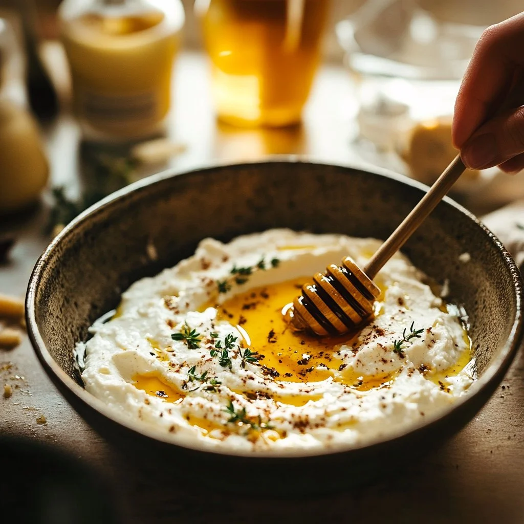 Delicious Ricotta Dip with Hot Honey