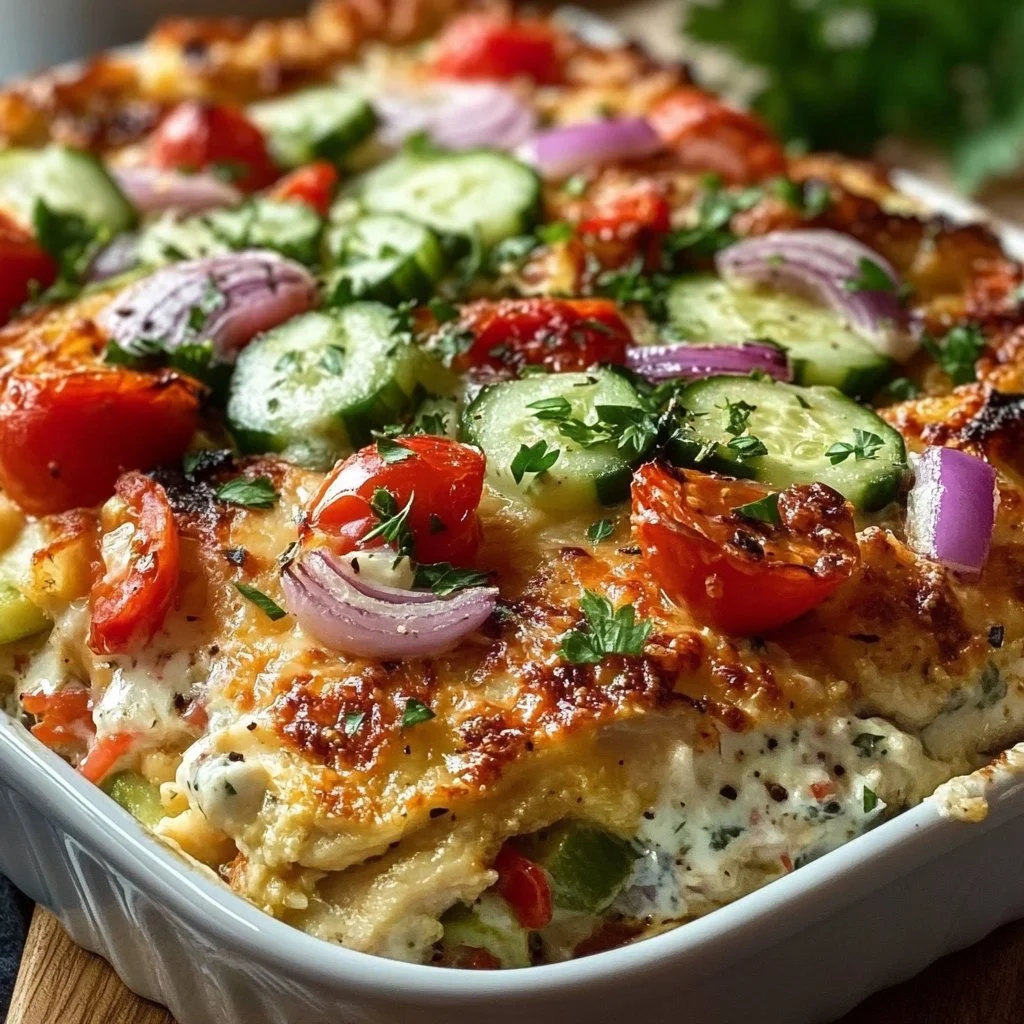 Dump-and-Bake Chicken Tzatziki Casserole