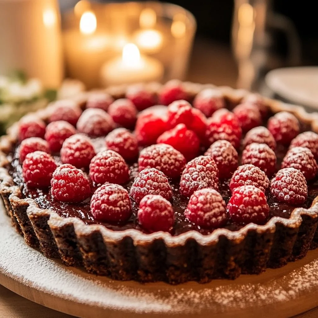 Easy Chocolate Raspberry Tart