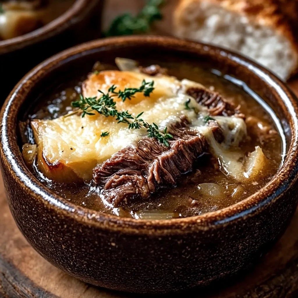 French Onion Beef Short Rib Soup