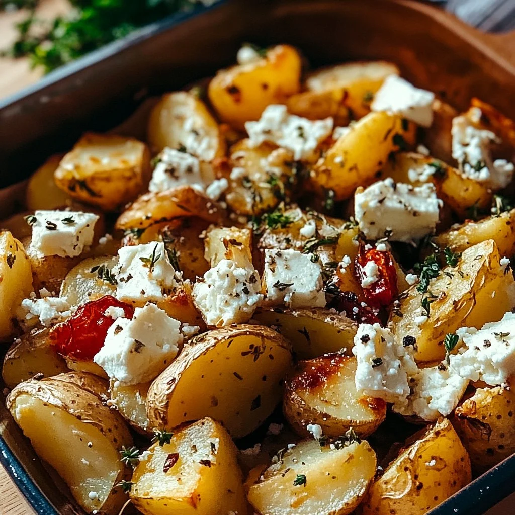 Greek Feta Roast Potatoes