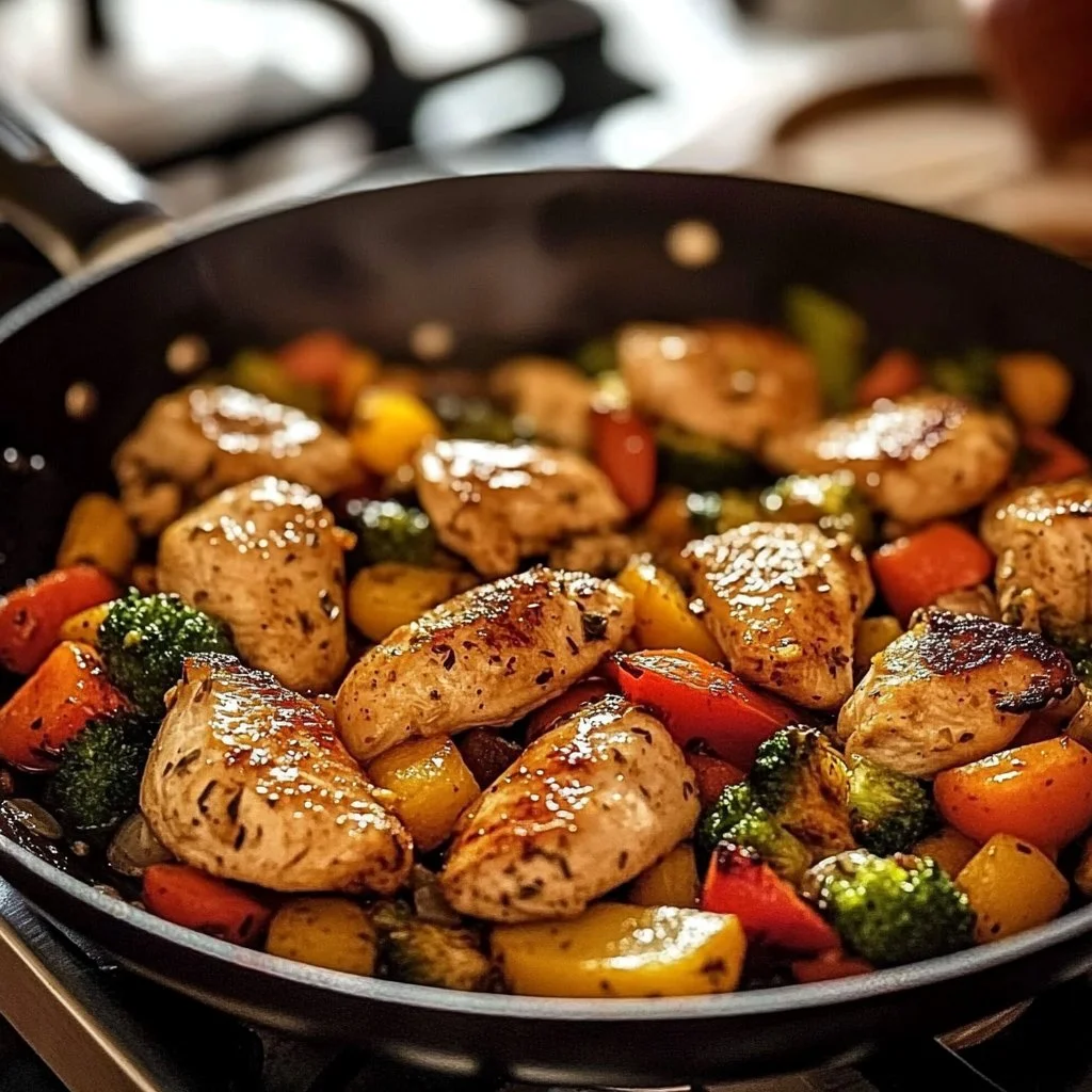 Healthy Chicken and Vegetables Skillet