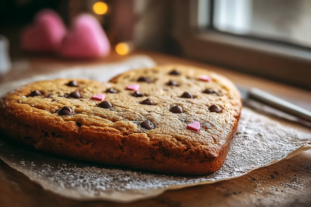 Heart Shaped Cookie Cake heart shaped cookie cake2