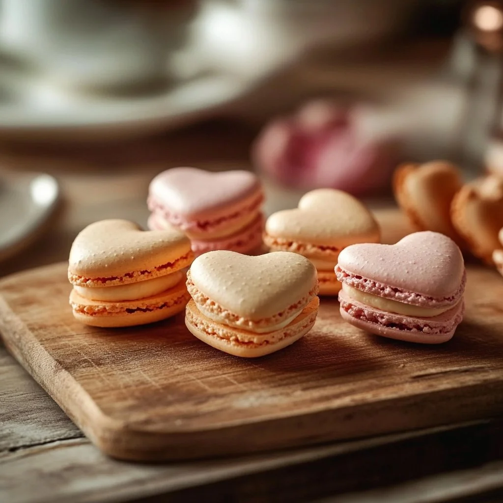 Heart-Shaped Macarons