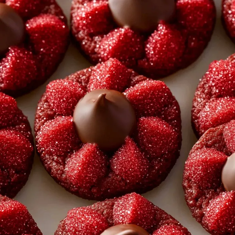Hershey's Red Velvet Blossoms cookies with red velvet frosting