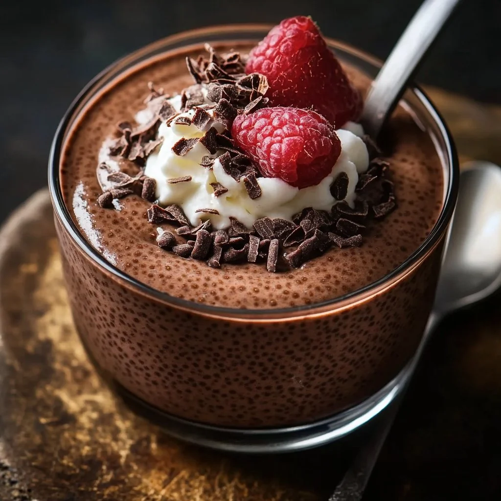 High Protein Chocolate Chia Seed Pudding