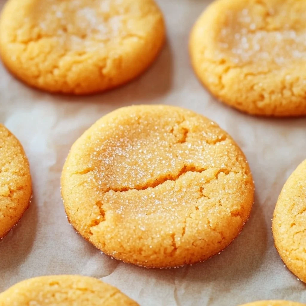 Homemade Honey Cornbread Cookies on a wooden table