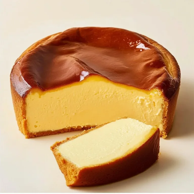 Delicious and creamy loaf pan Basque Cheesecake topped with caramelized surface