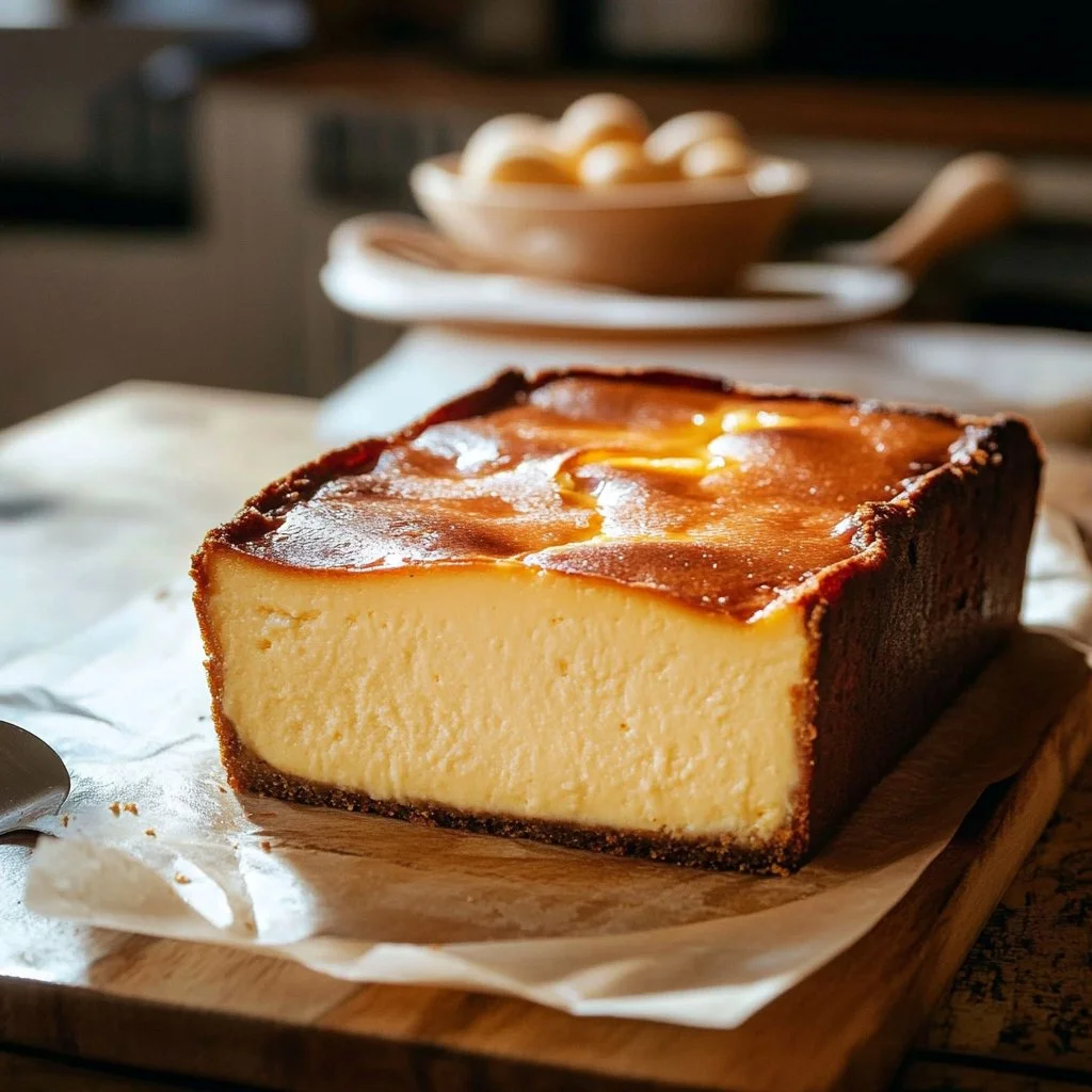 Loaf Pan Basque Cheesecake