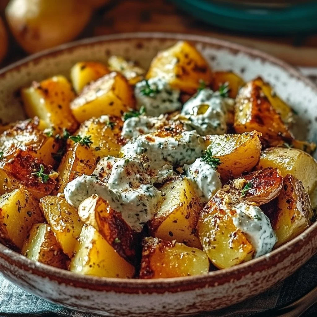 Mediterranean Roasted Potato & Tzatziki Bowl