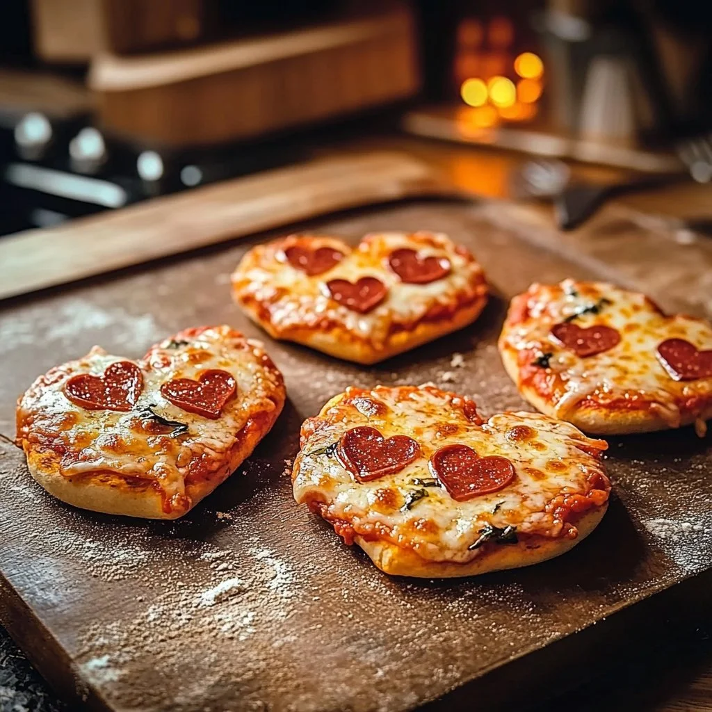Mini Heart-Shaped Pizzas: The Perfect Valentine's Day Treat