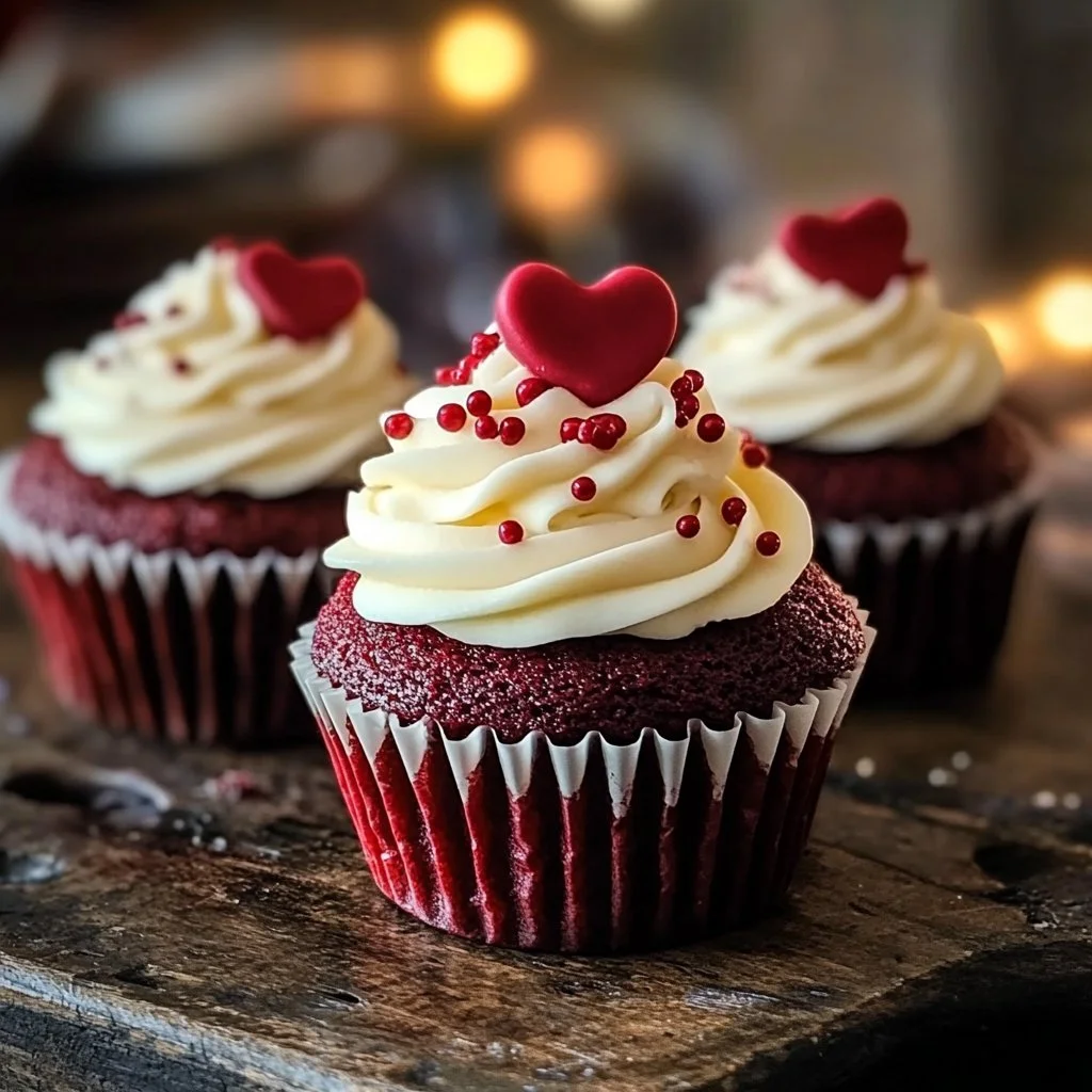 Delicious soft and moist red velvet cupcakes for celebrations