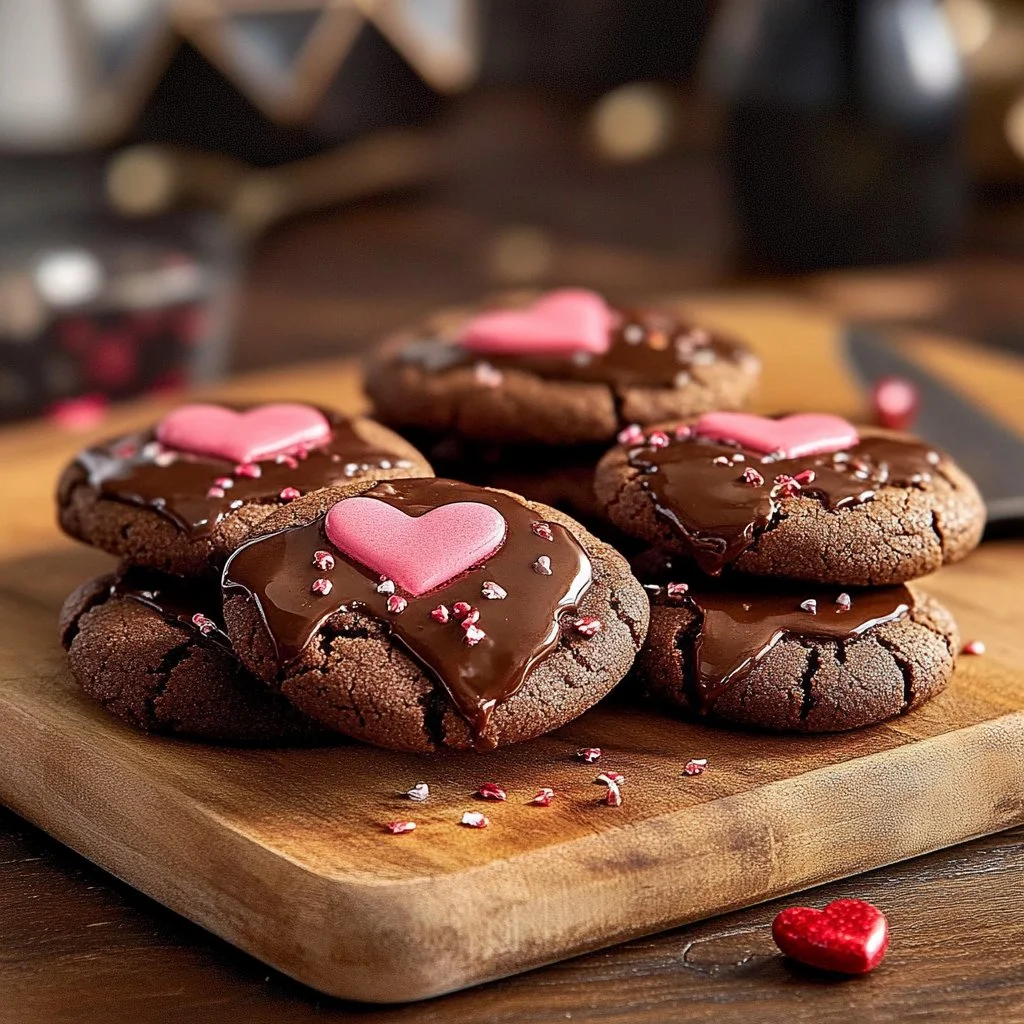 Valentine Ganache Cookies