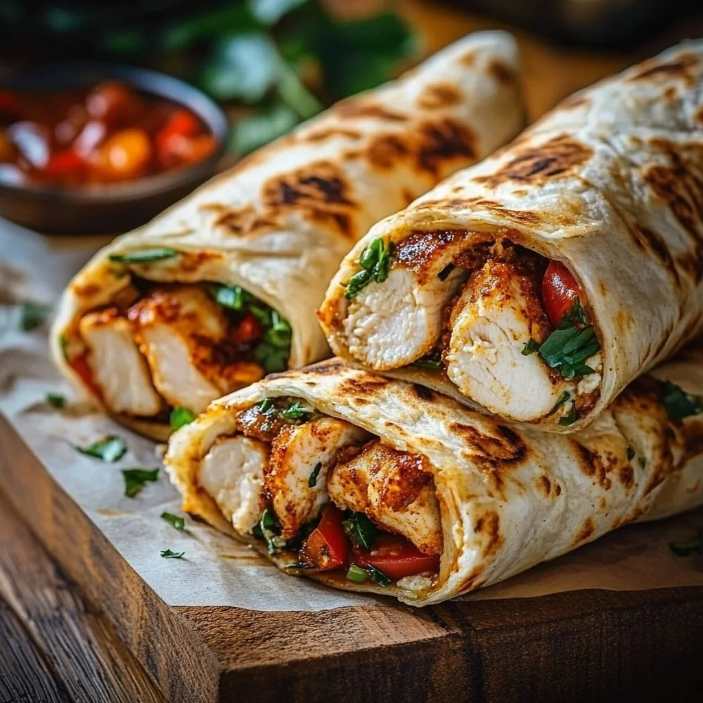 Air Fryer Chicken & Mozzarella Wraps