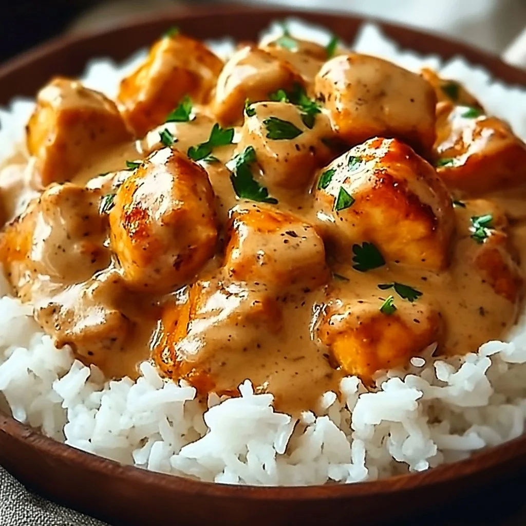 Creamy Smothered Chicken and Rice