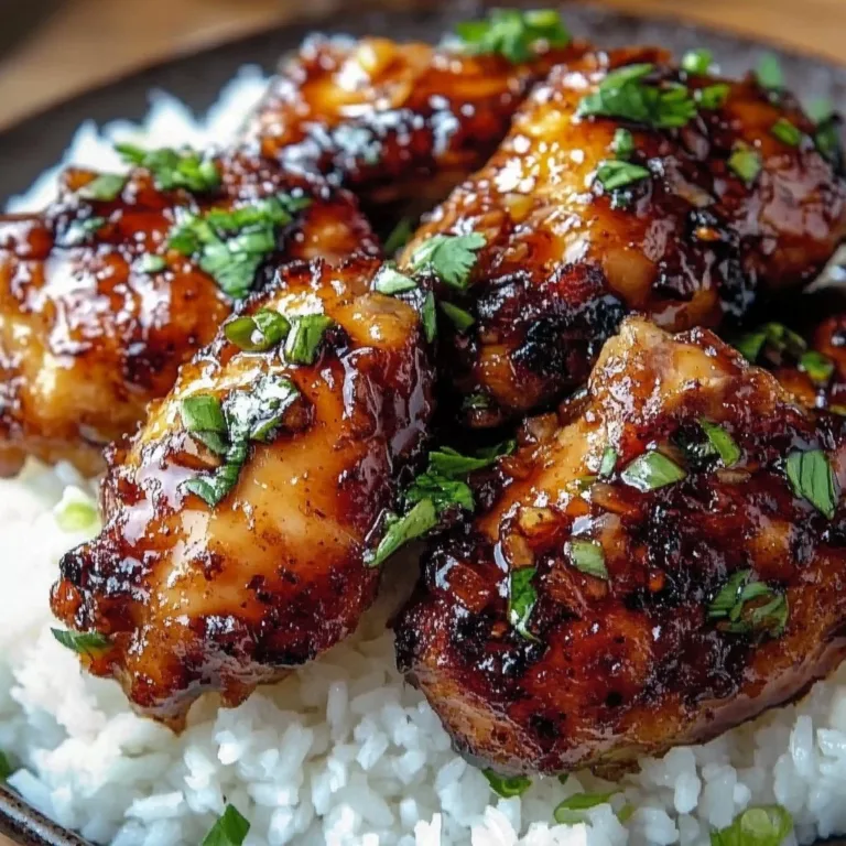 Delicious soy garlic chicken thighs served with fresh vegetables