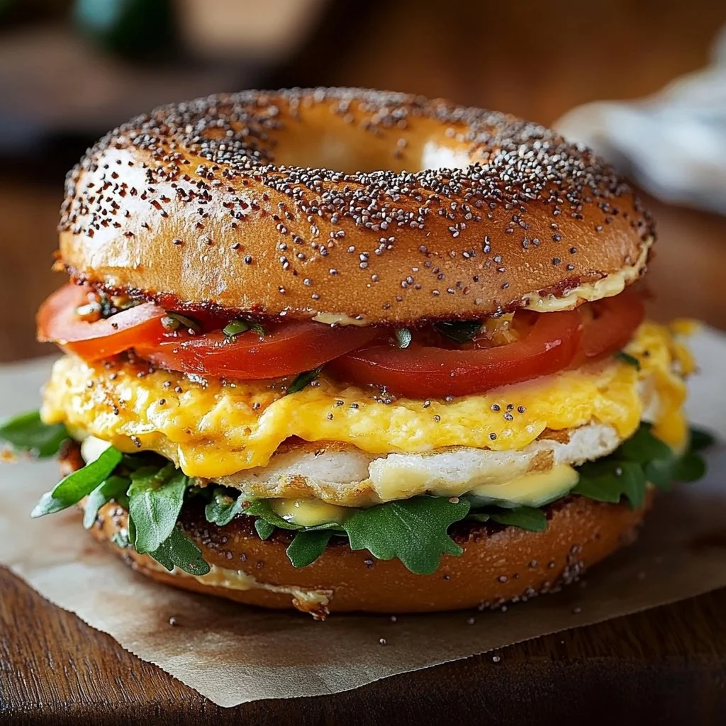 Everything Bagel Breakfast Sandwich