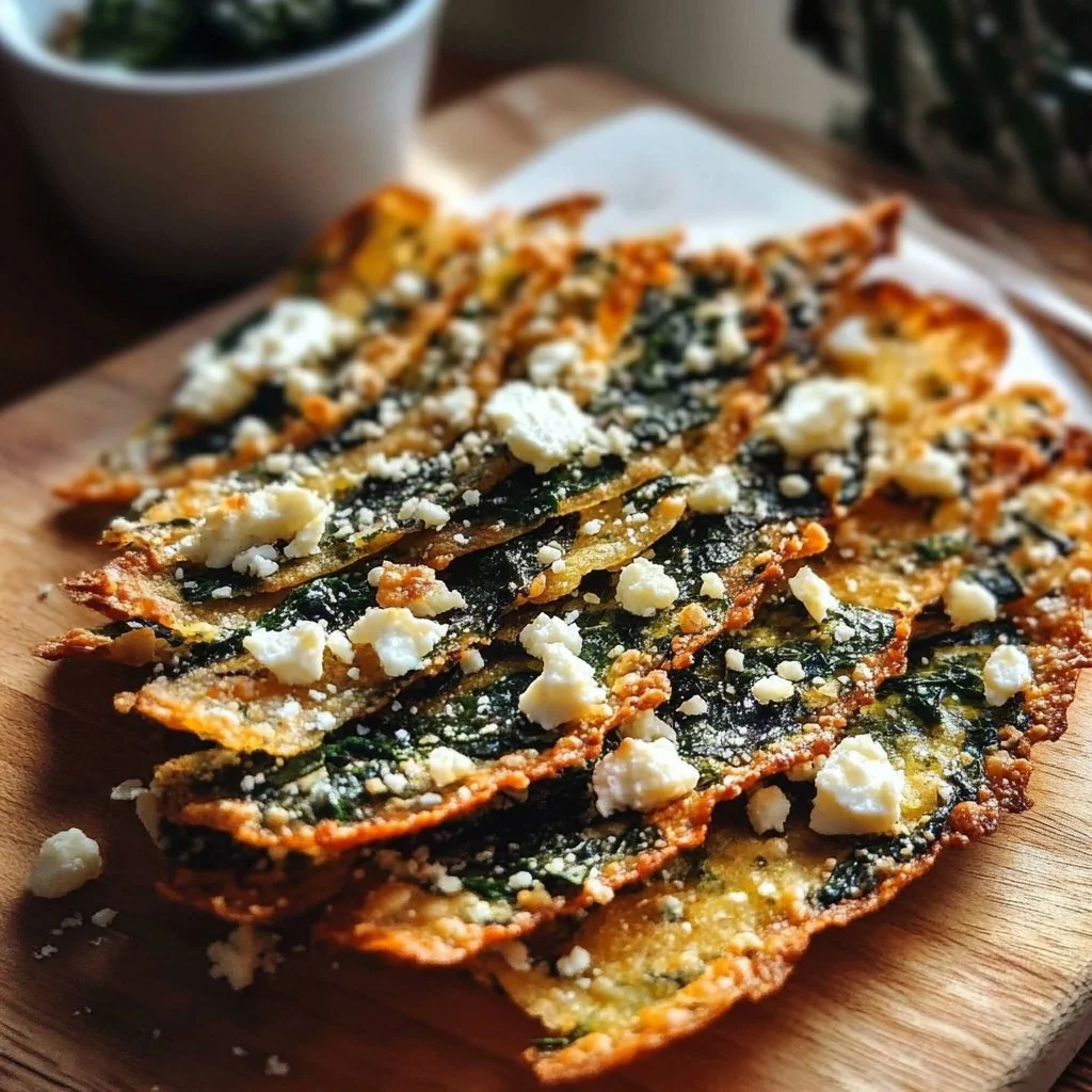 Irresistible Mediterranean Spinach and Feta Cheese Crisps in 30 Minutes