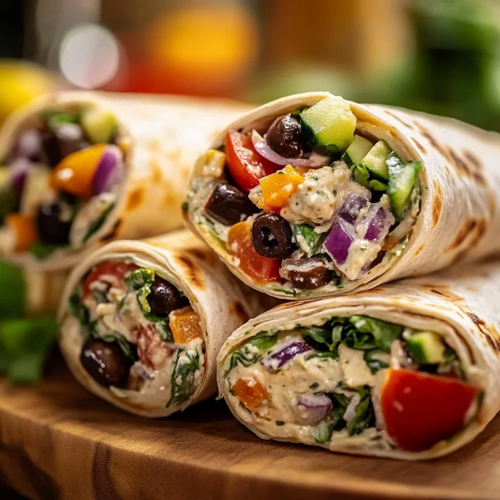 Mediterranean Veggie Wraps