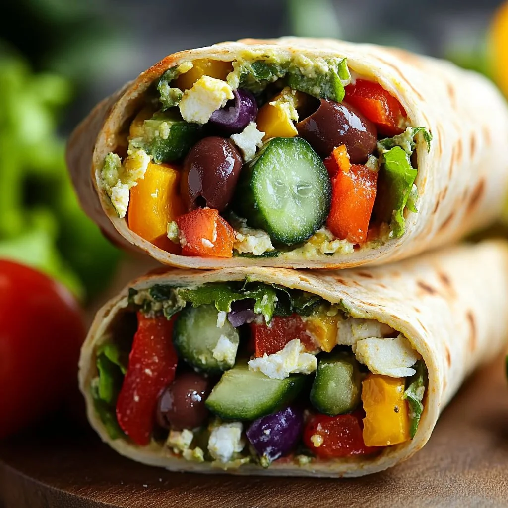 Mediterranean Veggie Wraps