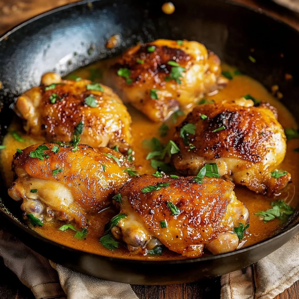 Skillet Bang Bang Chicken Thighs