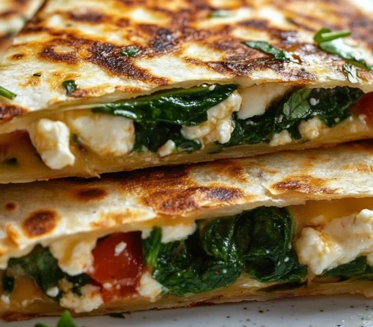 Spinach and Feta Quesadillas