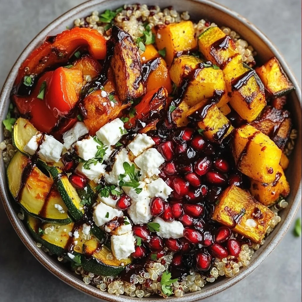 Delicious Winter Mediterranean Quinoa Bowl with vibrant ingredients and flavors